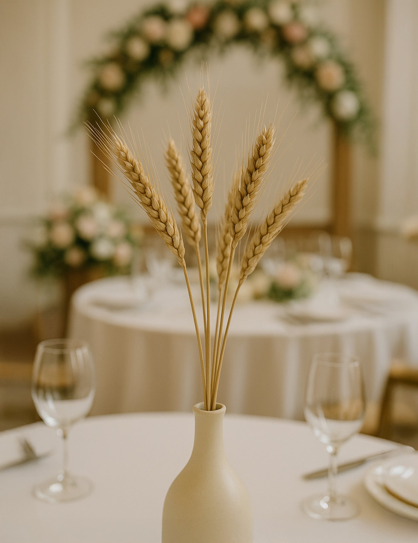 Kytice z 60 přírodních pšeničných klasů cm