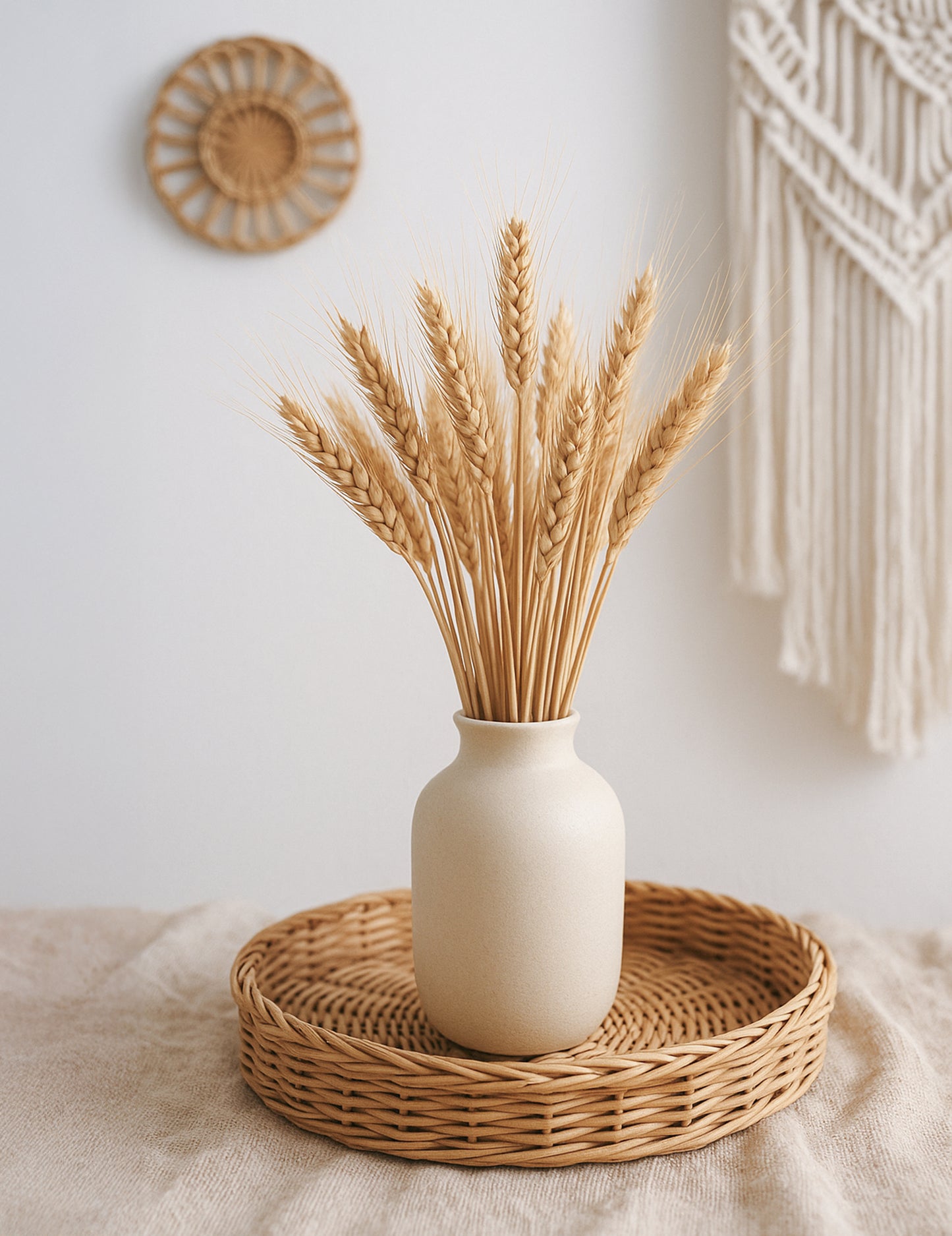 Kytice z 60 přírodních pšeničných klasů cm