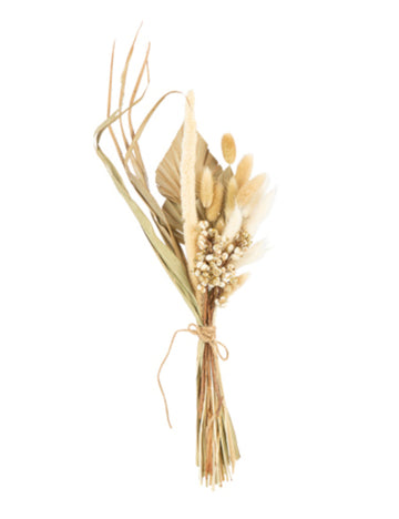Kytice sušených květin Olga se zlatým třpytem 45 cm na svatbu