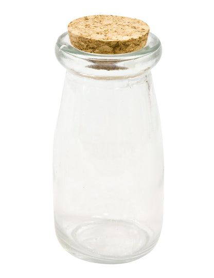 Skleněná korková láhev 9.5 cm transparentní pro tyčinku