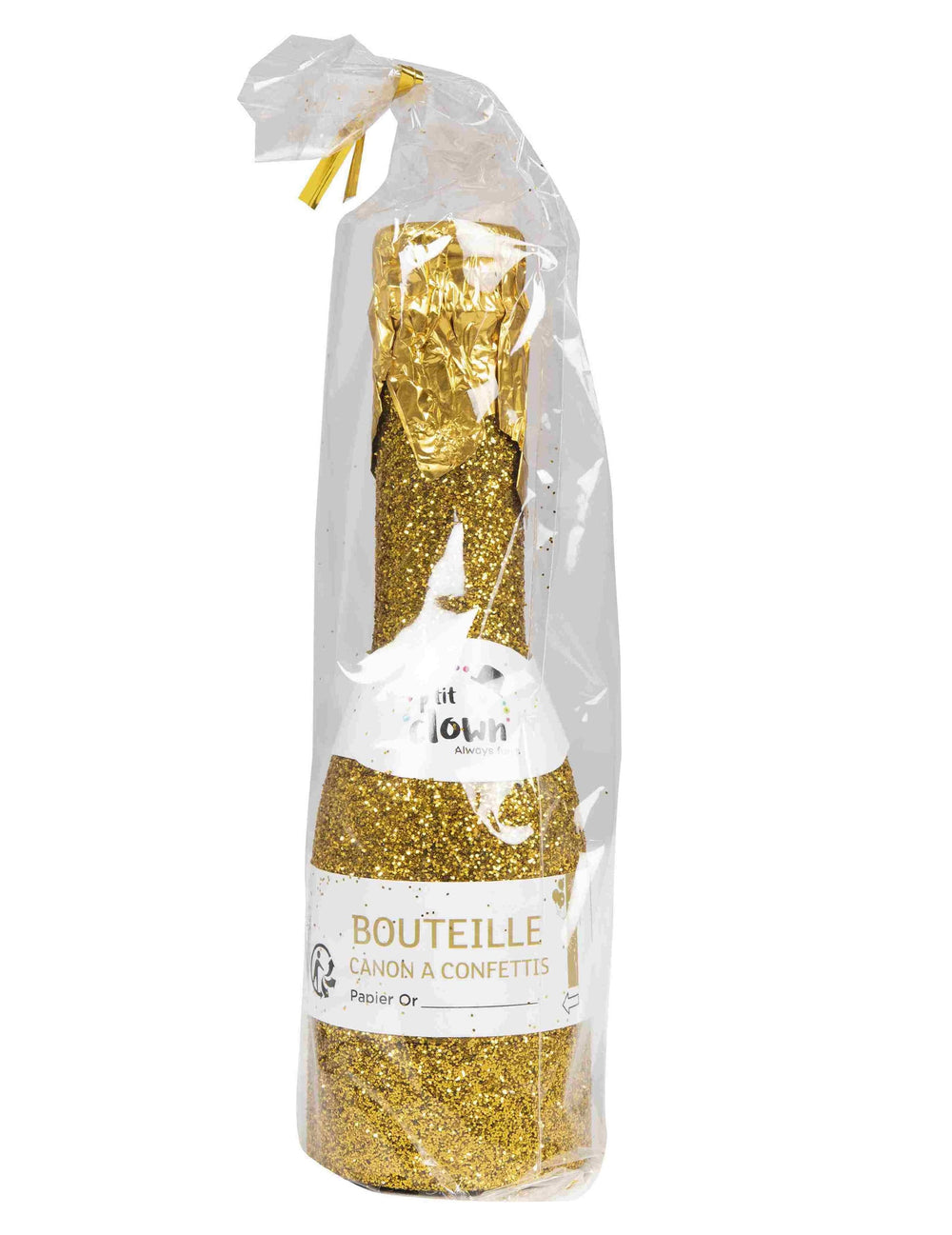 Emballage du canon à confettis bouteille pour fête