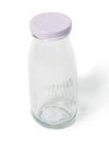 Bouteille en verre candy bar amour pour mariage avec bouchon lilas