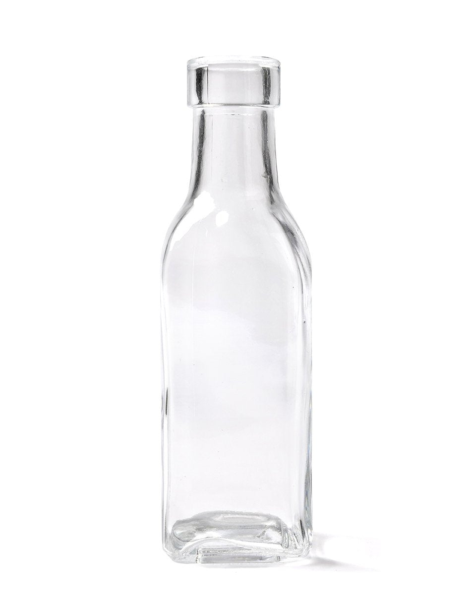Skleněná čtvercová láhev pro průhlednou dekoraci