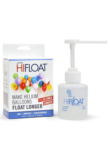 Bouteille HI-FLOAT avec pompe Traitement liquide pour ballons hélium