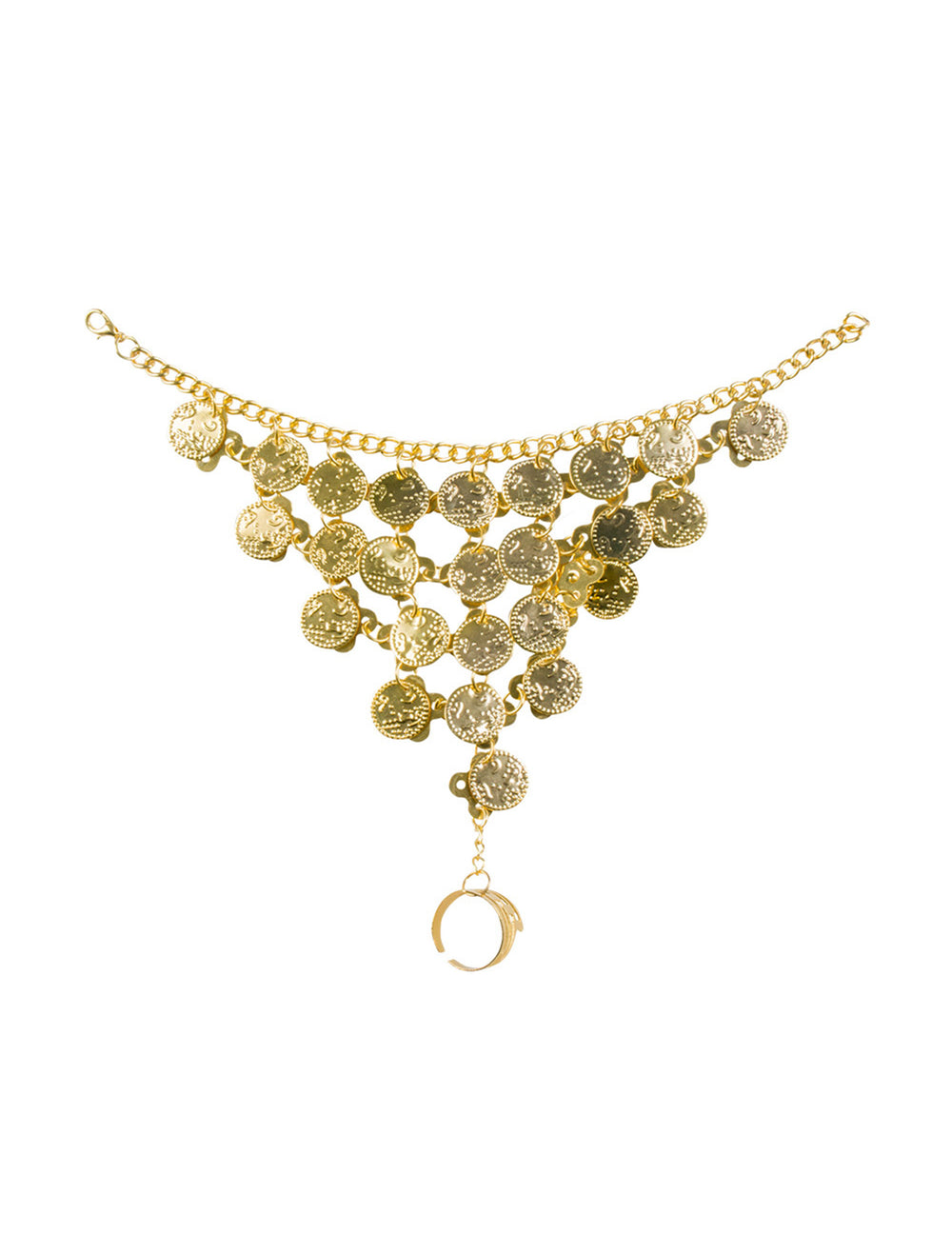 Vue d'ensemble du bracelet bague danseuse orientale pour femme