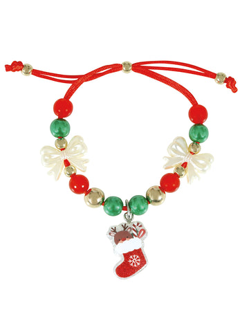 Vánoční punčochový náramek