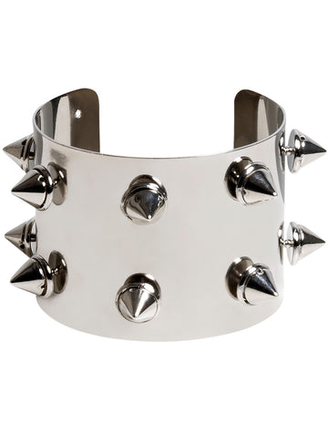 Stříbrný punkový kovový náramek pro dospělé