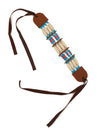 Bracelet indien pour femme multicolore avec perles et lanières marron