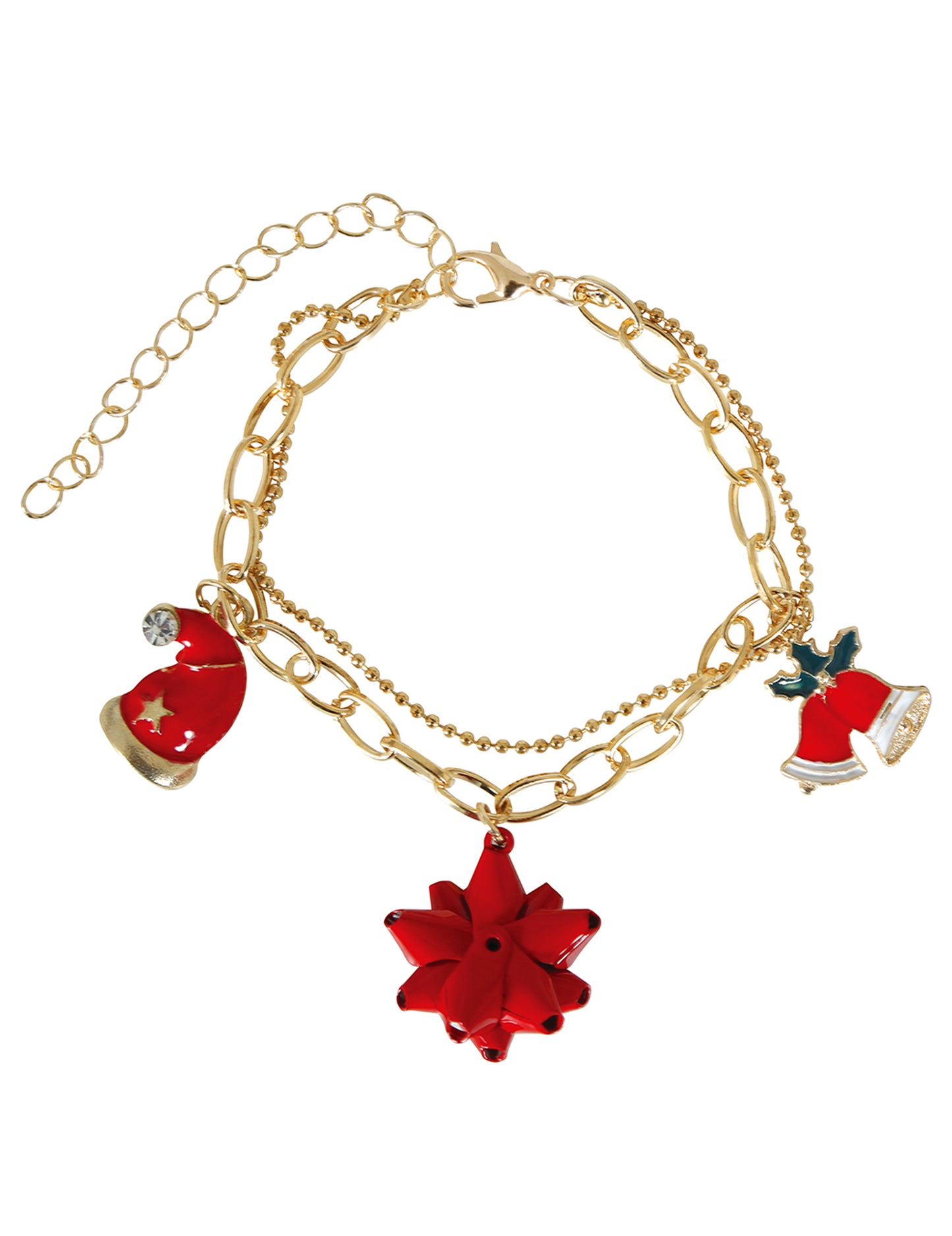 Kovový náramek s vánočním vzorem