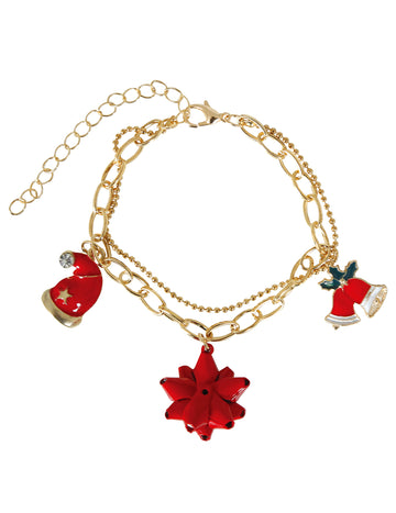 Kovový náramek s vánočním vzorem