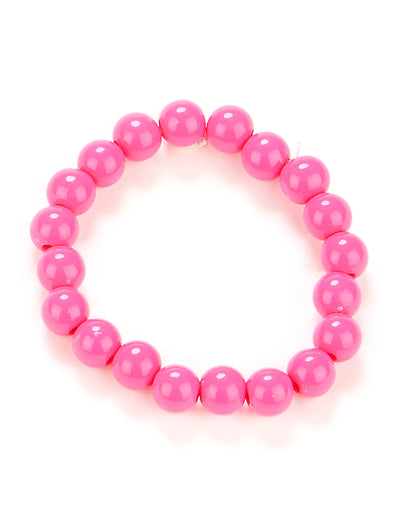 Bracelet perles pour adulte rose