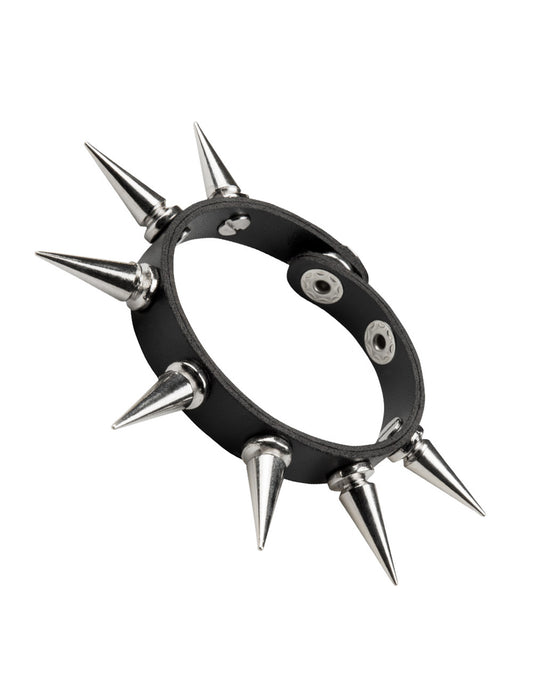 Vue de profil du bracelet punk pour adulte