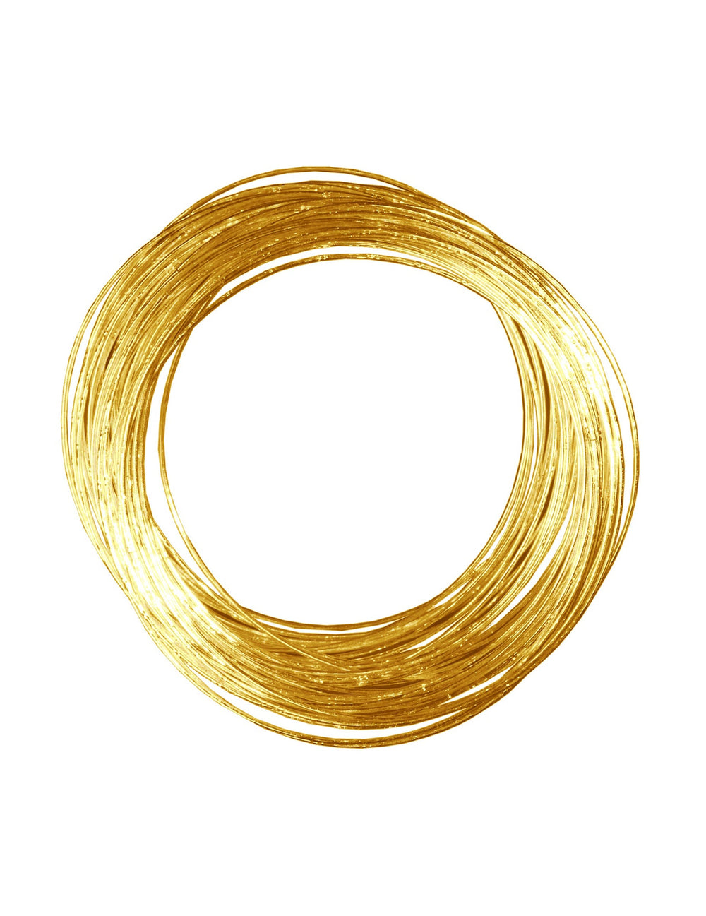 Vue de face des bracelets dorés
