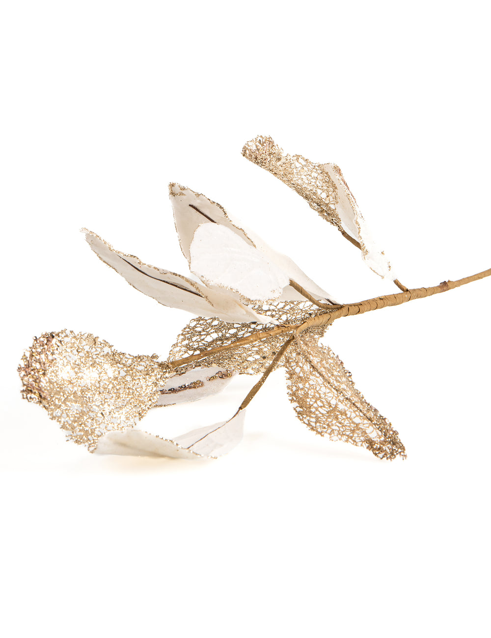 Détail des feuilles de la branche velours pour décoration
