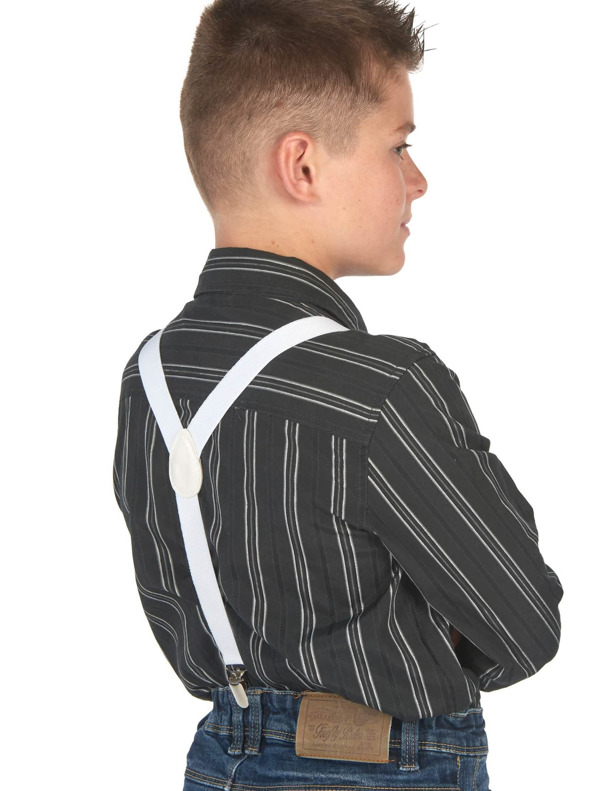 Pohled zezadu na dětské šle