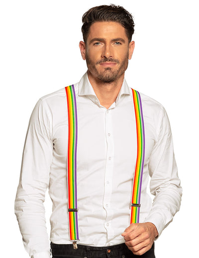 Bretelles multicolores pour adulte arc-en-ciel