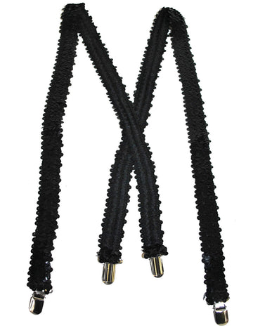 Černé flitrované šle pro dospělé