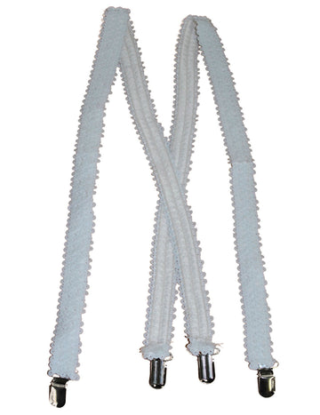 Bílé flitrované šle pro dospělé