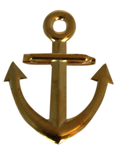Broche ancre de marin pour adulte dorée