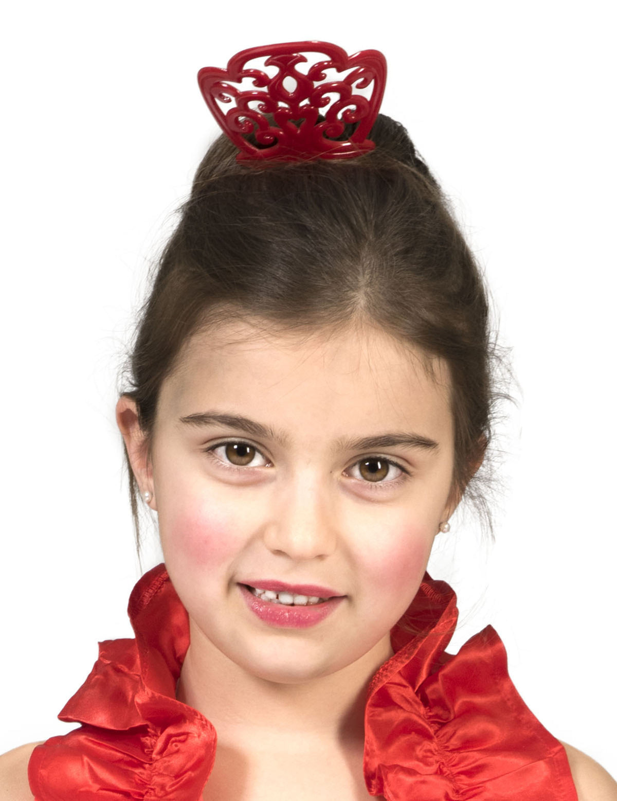 Gros plan de la broche cheveux en plastique Espagnole