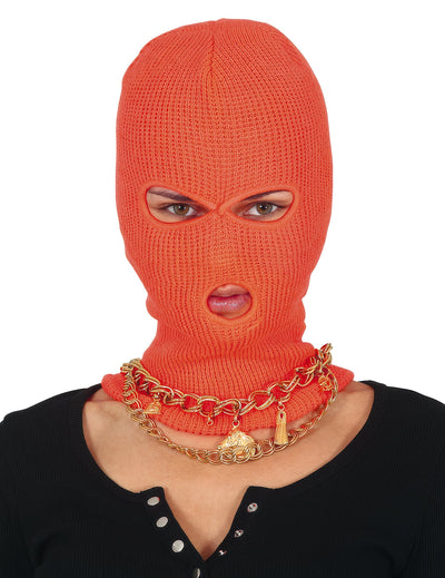 Cagoule néon pour adulte orange