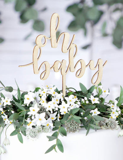 Oh baby dřevěný tort na dorty 13,5 x 17 cm pro miminko