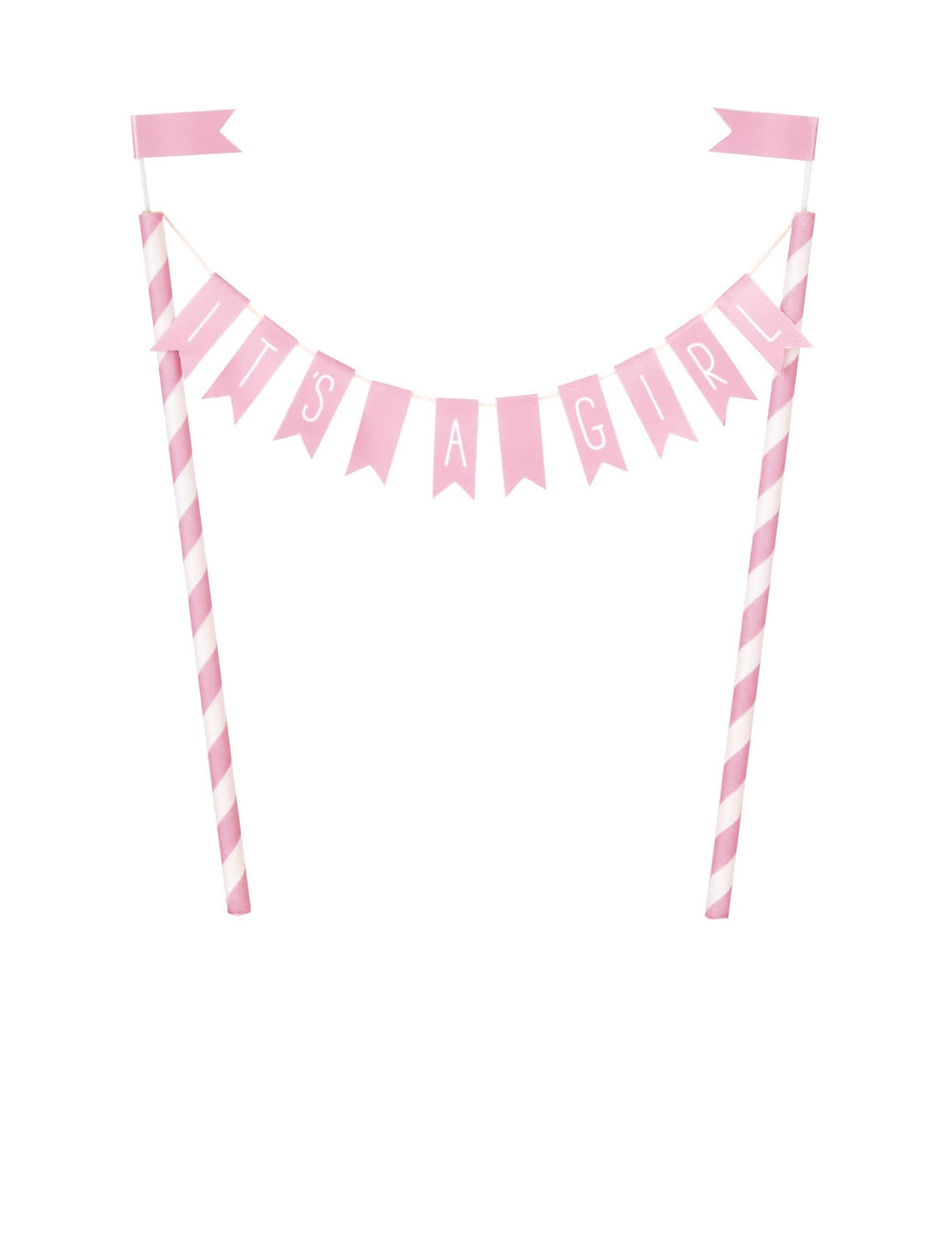 Cake topper je to holčička pro baby shower růžová