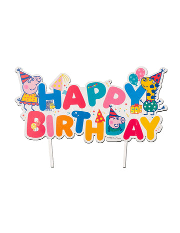 Cake topper Happy Birthday Peppa Pig 17 cm