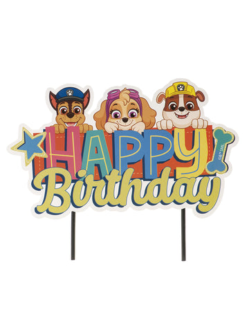 Cake topper Happy Birthday Pat patrouille 17,5 cm