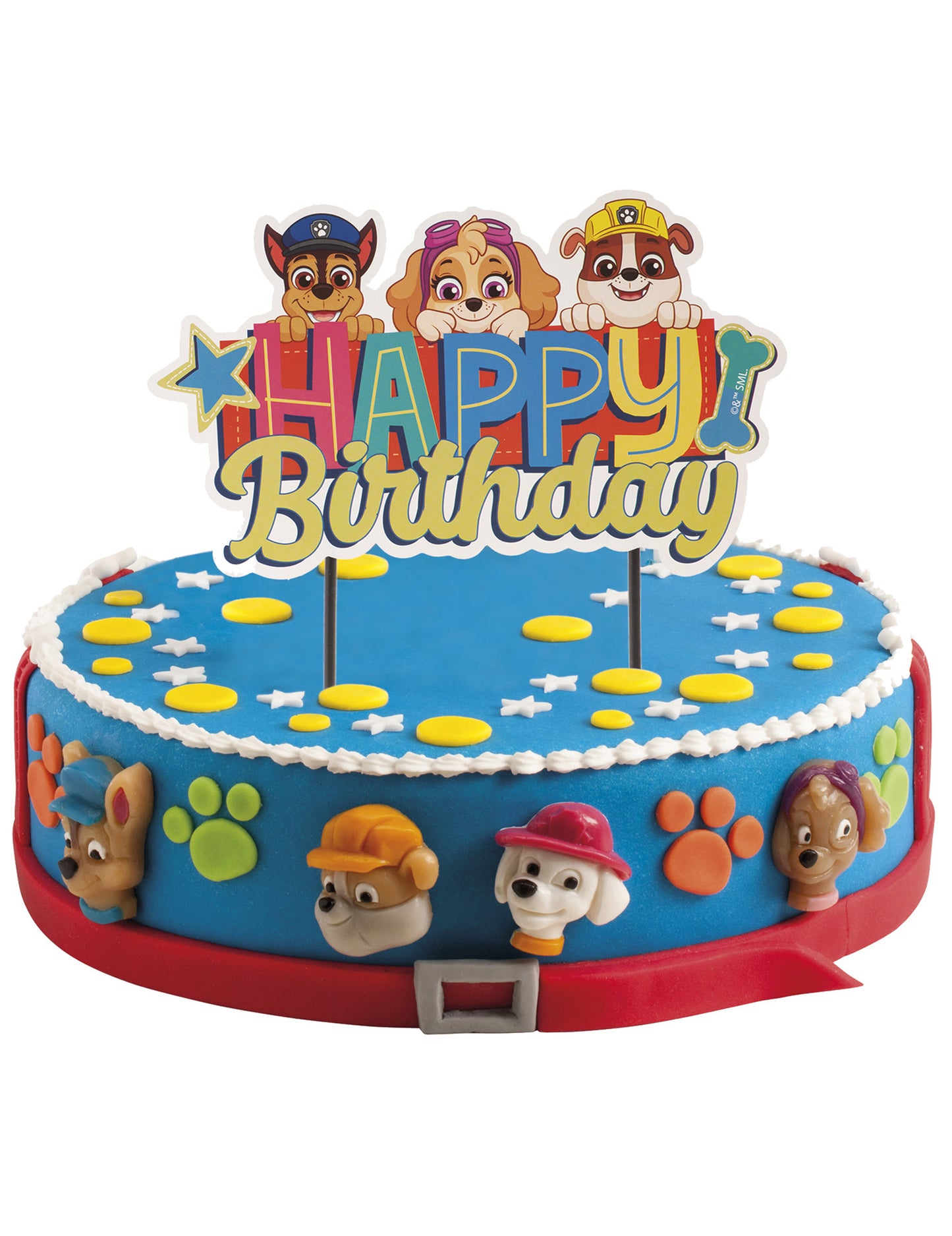 Cake topper Happy Birthday Pat patrouille 17,5 cm
