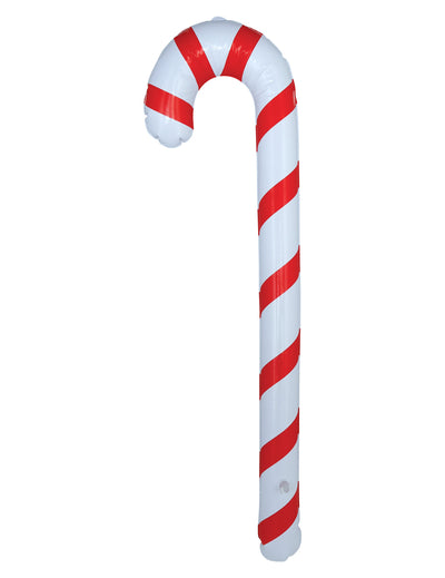 Canne à sucre gonflable de Noël rouge et blanc à rayures