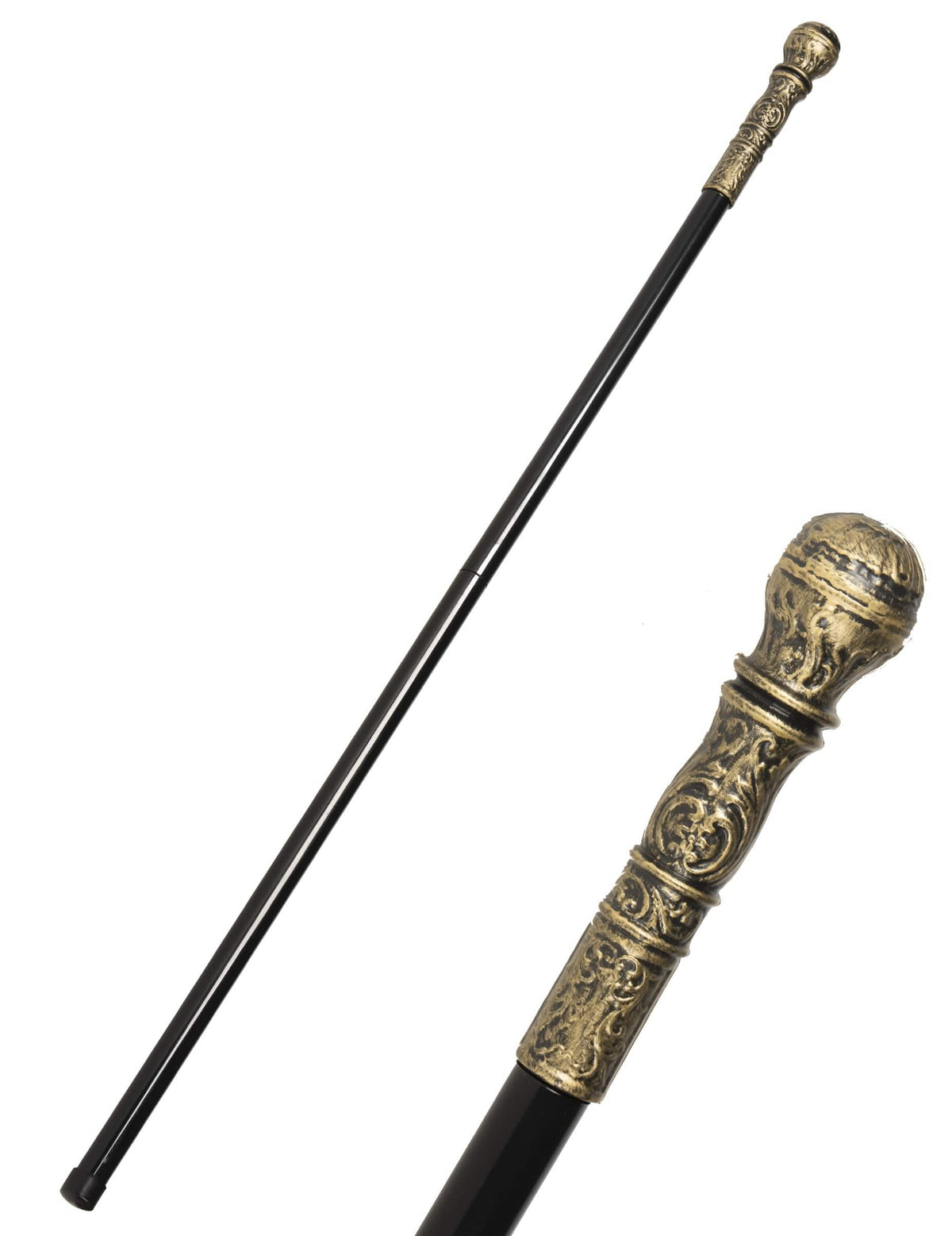 Černá a zlatá hůl 108 cm