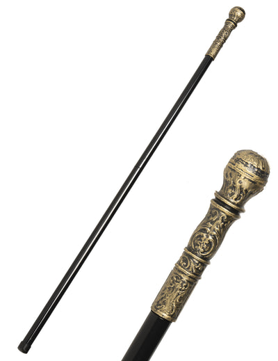 Černá a zlatá hůl 108 cm