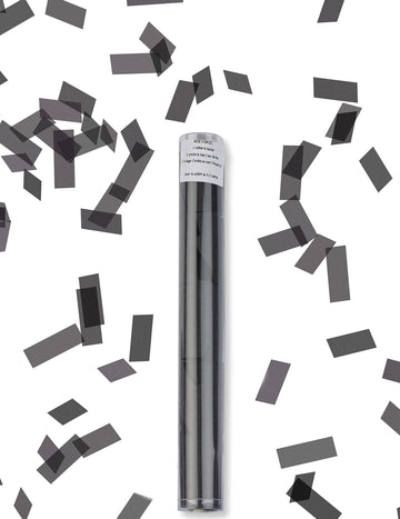 Černý obdélníkový vystřelovač konfet 27 cm