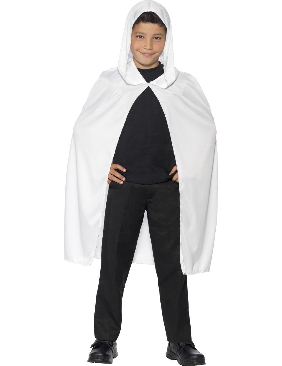 Dětská bílá halloweenská pláštěnka s kapucí