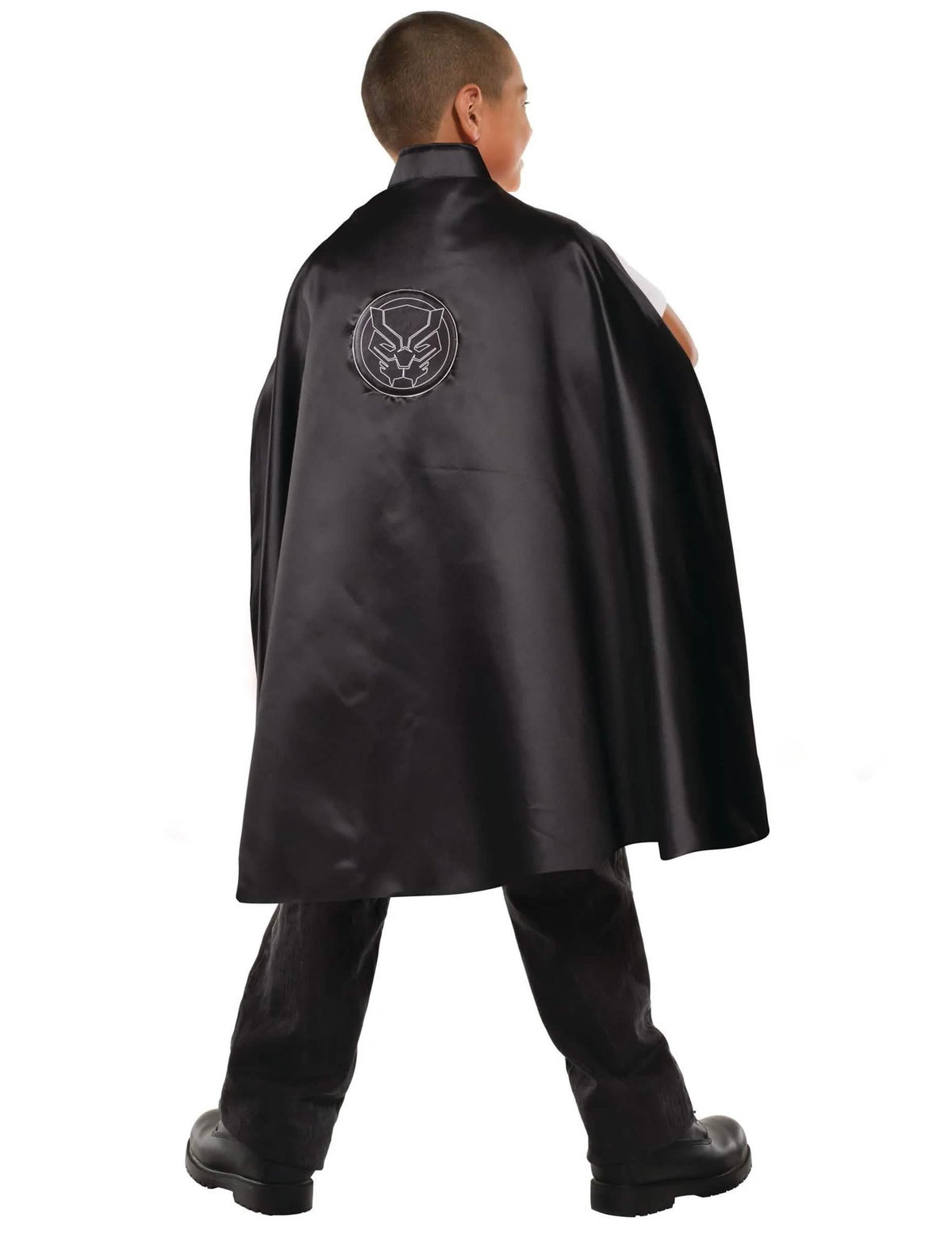Černý plášť Black Panther pro dítě s logem na zádech