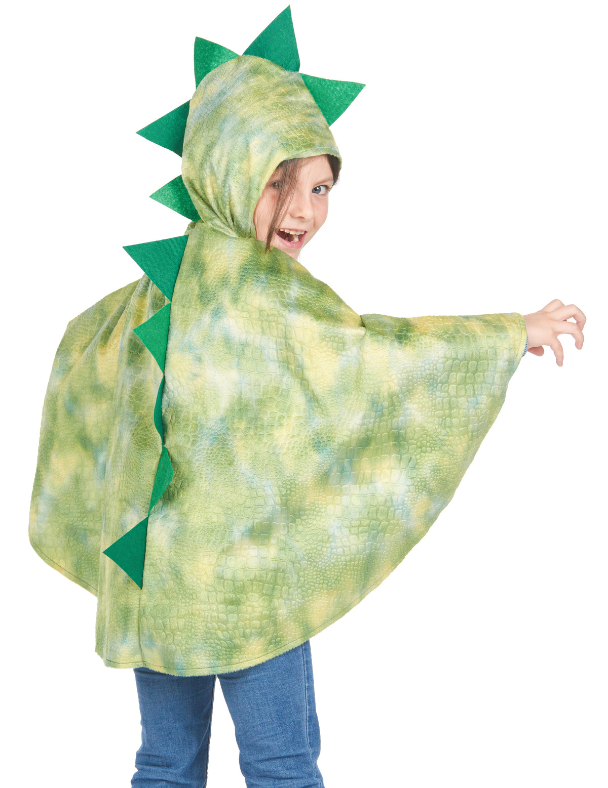 Vue de dos de la cape de dinosaure pour enfant