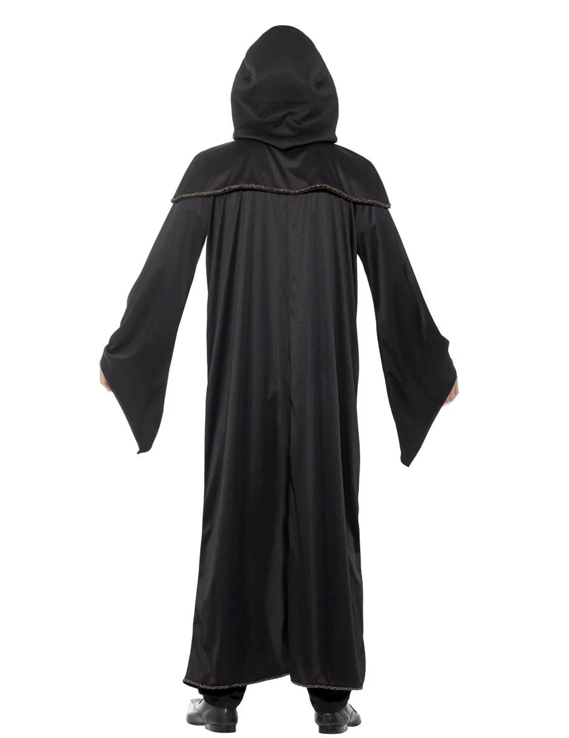 Vue de dos de la cape étudiant sorcier pour homme