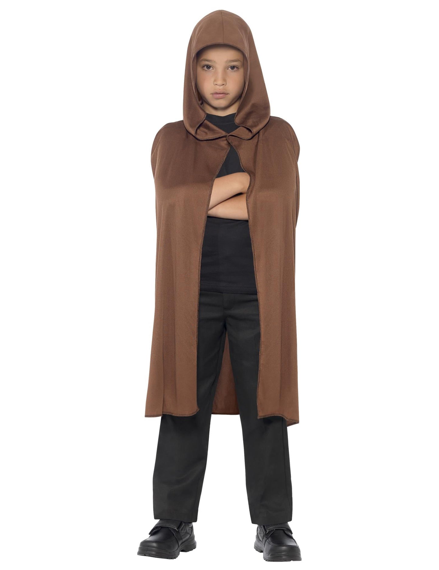 Cape à capuche pour enfant marron