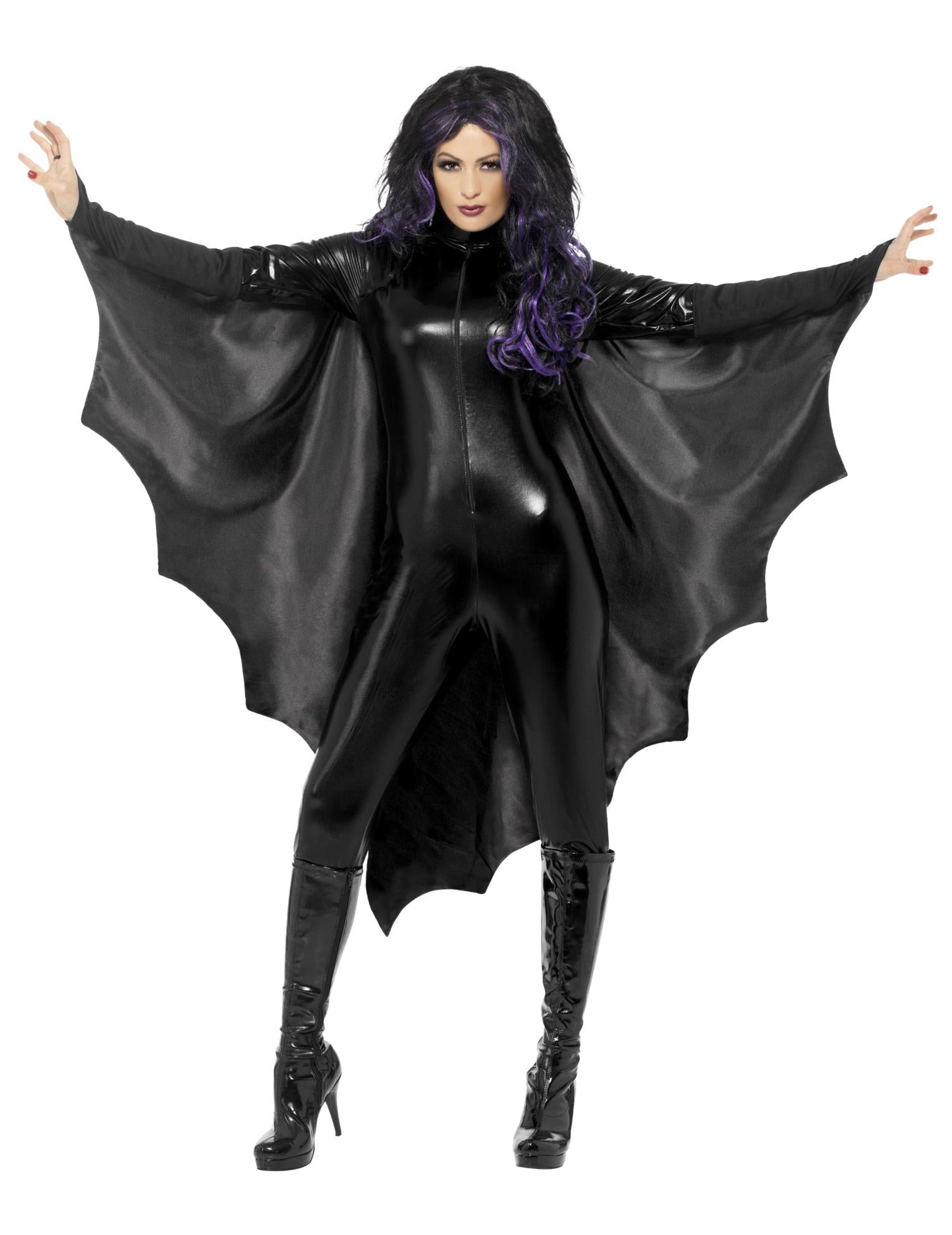 Cape chauve-souris pour femme noire