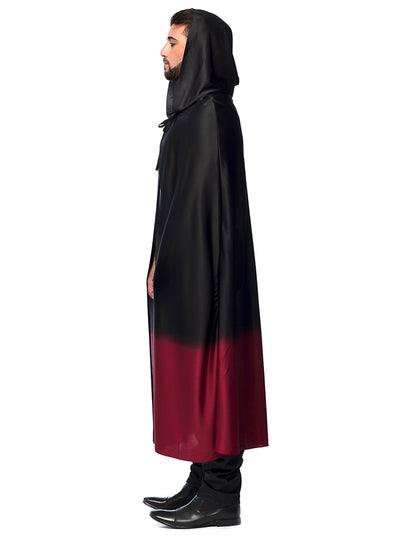 Cape Black Degraded Red Red Adult Halloween