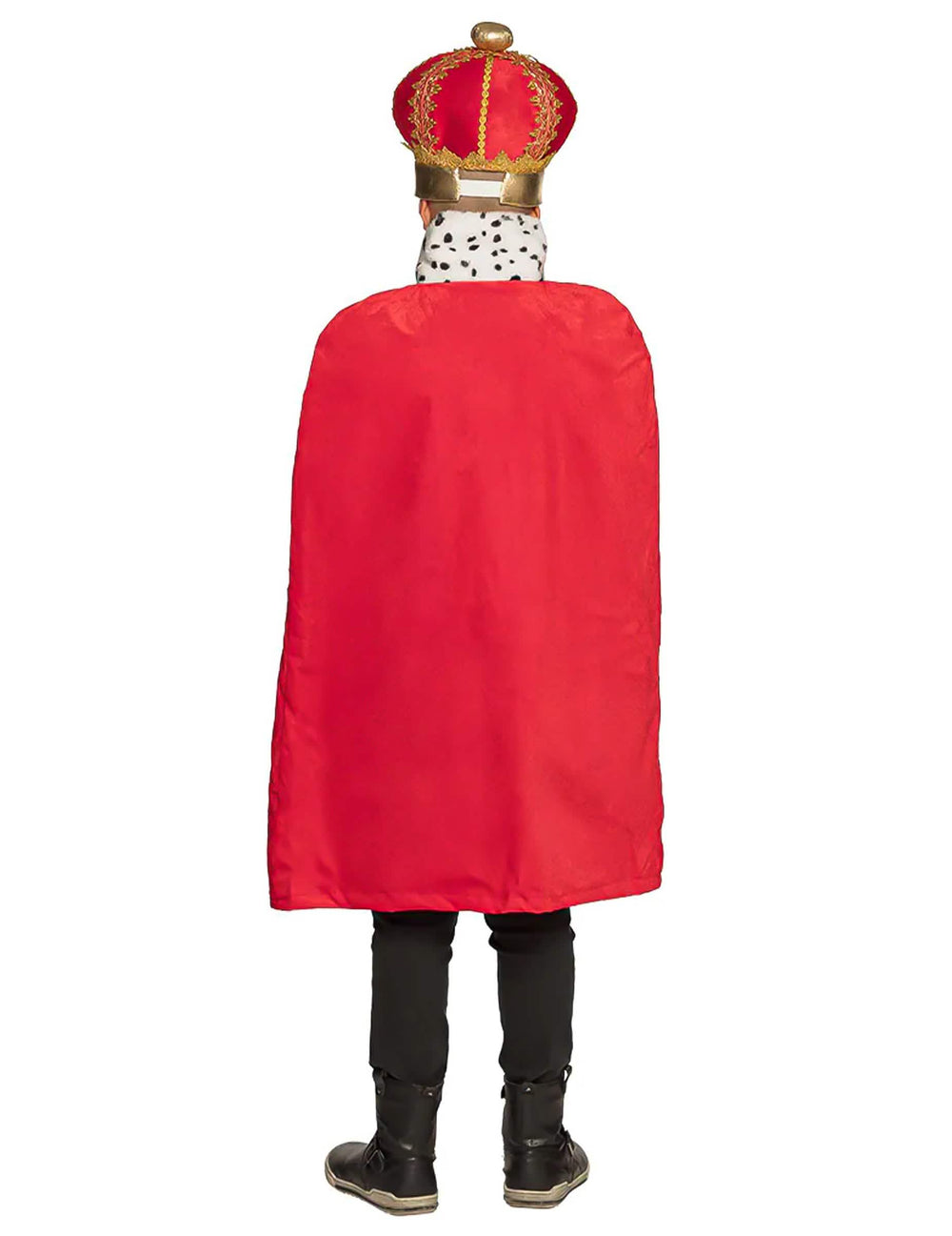 Pohled zezadu na královský plášť pro dítě