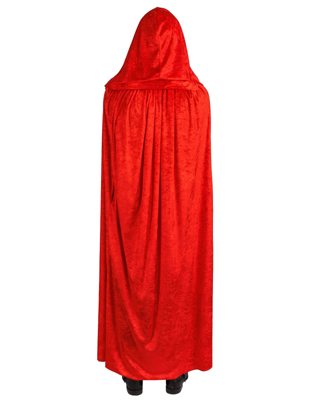 Luxusní velmi dlouhý červený sametový plášť 202 cm