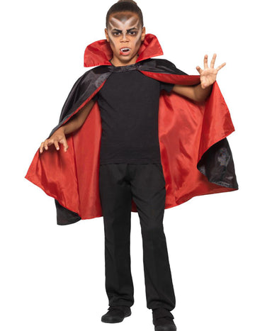 Dětský oboustranný saténový upíří plášť