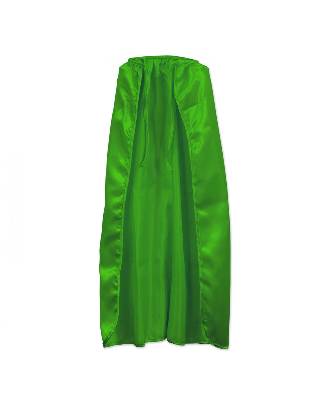 Cape pour adulte verte en satin brillant