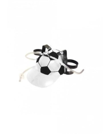 Fotbalová přilba na pivo pro dospělé černobílá s průhledným štítem