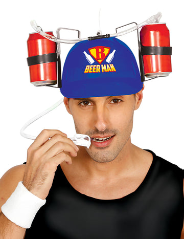 Casque anti-soif beerman adulte