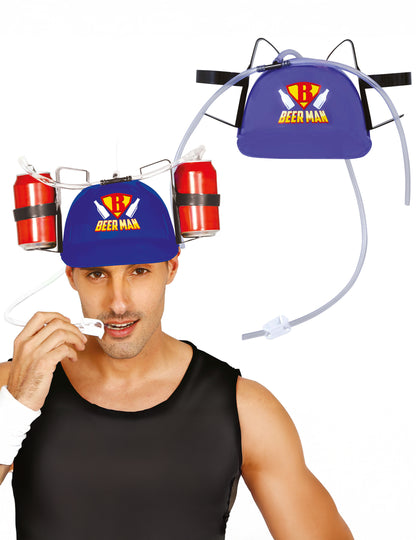 Casque anti-soif beerman adulte
