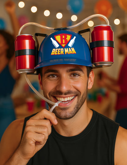 Casque anti-soif beerman adulte