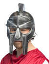 Casque armure gladiateur pour adulte argent vieilli